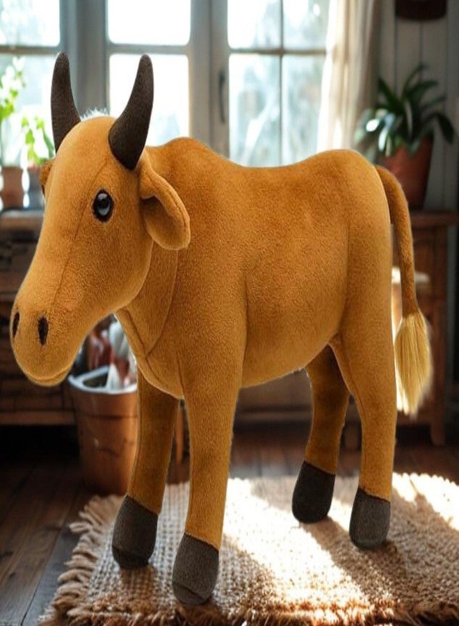 Tickles Bull Soft Stuffed Plush Animal Toy for Kids Boys & Girls Birthday Gifts (Size: 40 cm Color: Brown) - Image 1